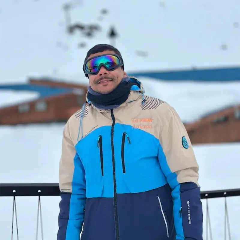 Roney na neve, nos Andes